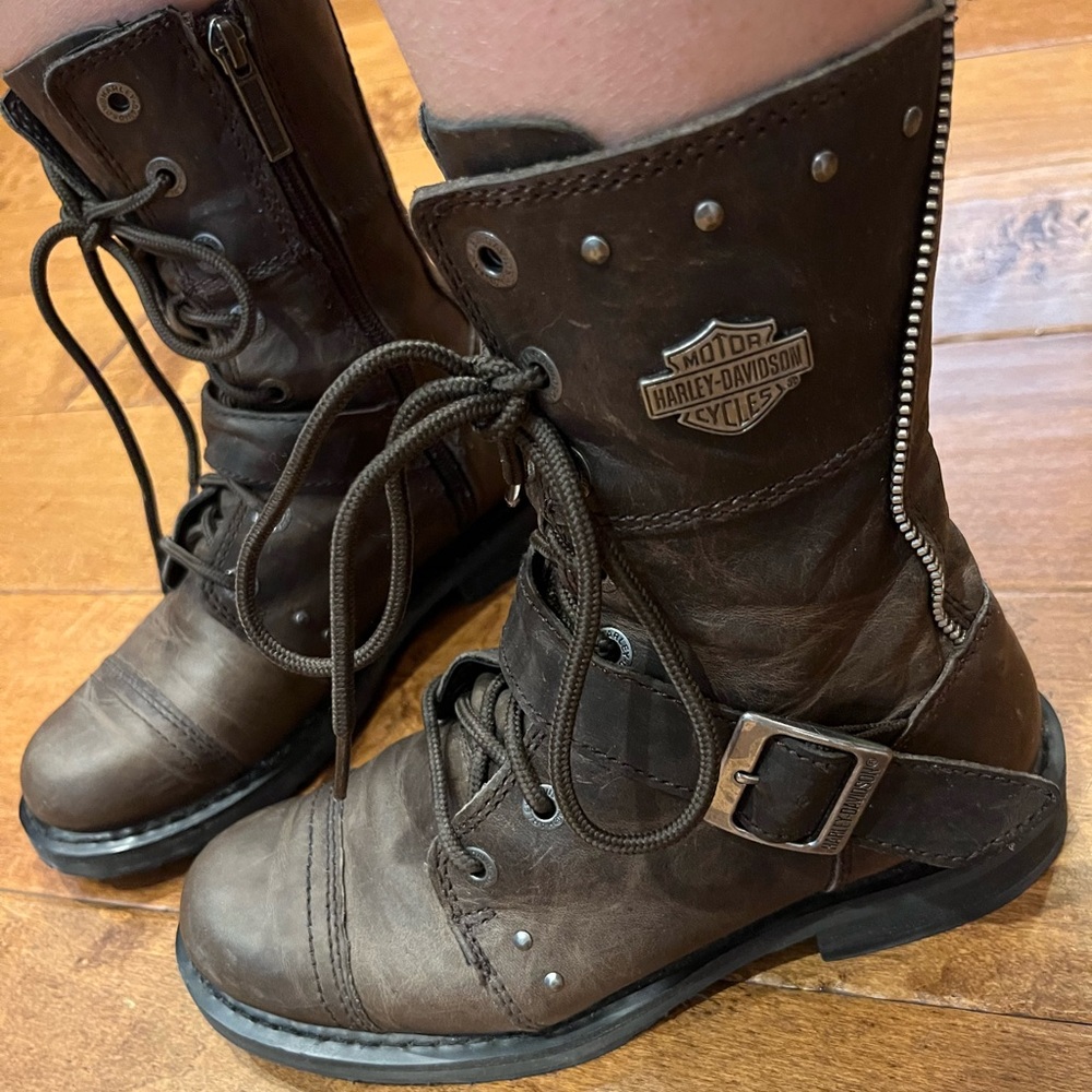 Harley Davidson Motorcycle riding brown riding boots in EUC!